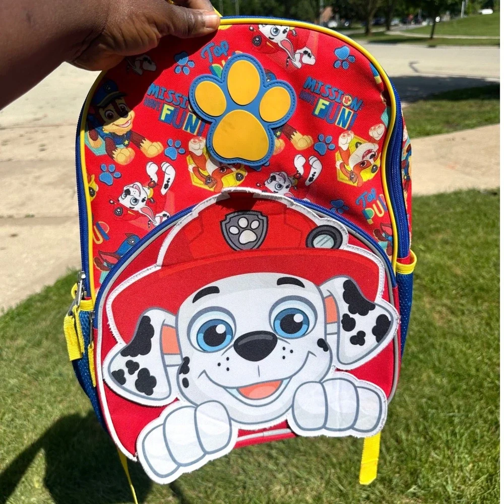 Paw Patrol Marshall Mission Have Fun Little Kids Backpack Red School Bag